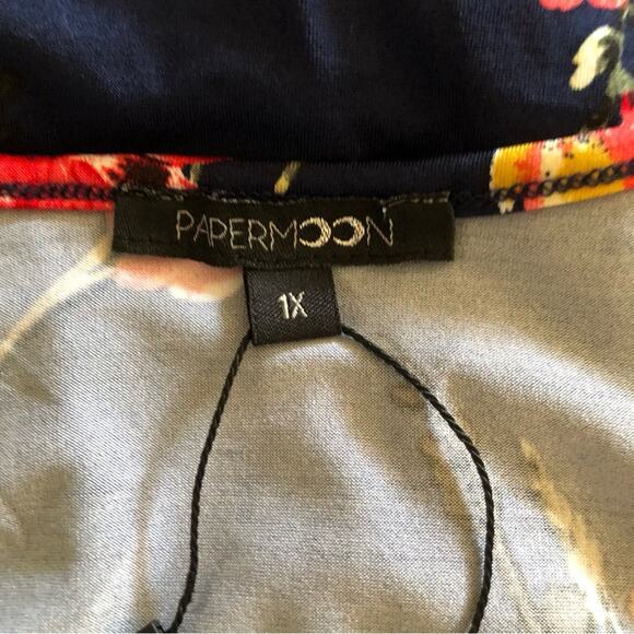 PaperMoon NWT Basima Back Detail Knit Top Beautiful Floral Tank Top Size 1X - Picture 8 of 13